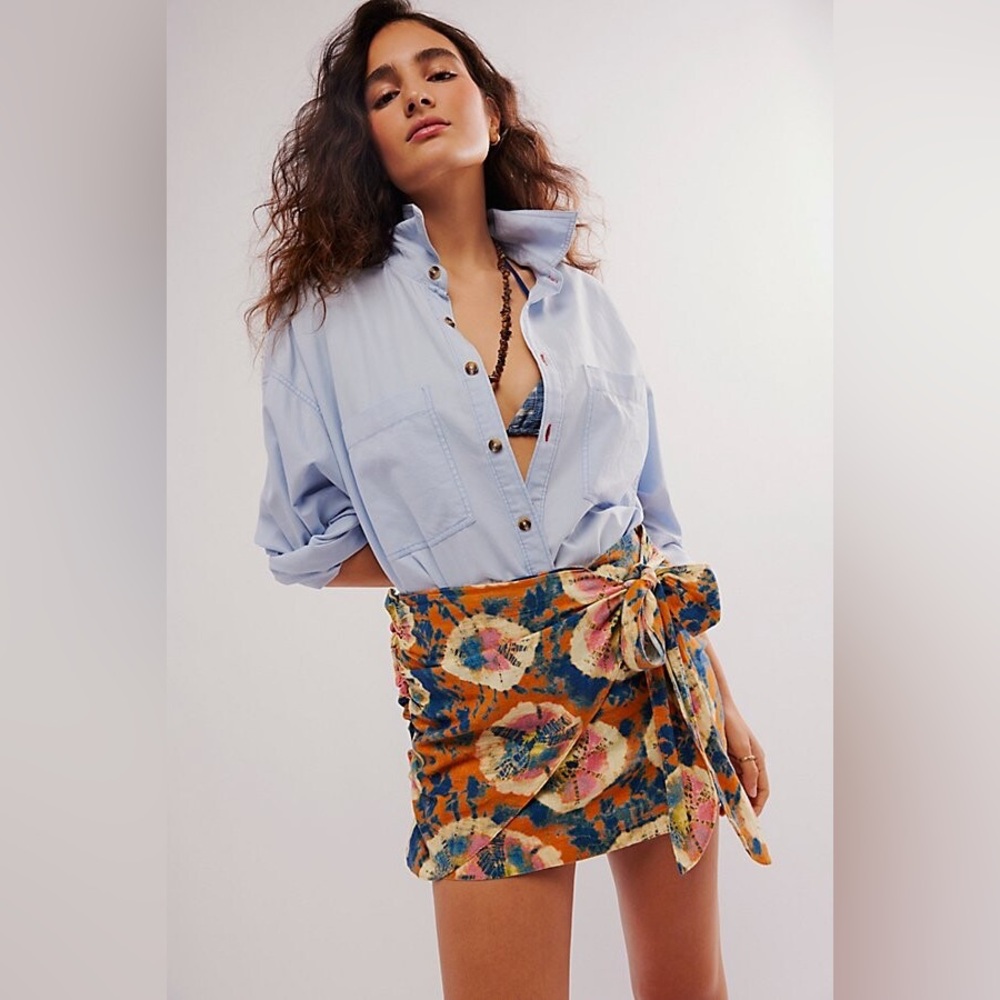 NWOT Free People Sweet As Beach Mini Skirt - Picture 3 of 11